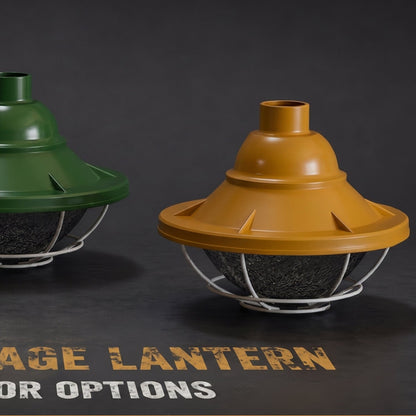 Industrial Cage Lantern Shade – 3/4 in Thread, 3 Sizes, 3 Colours - photo 2