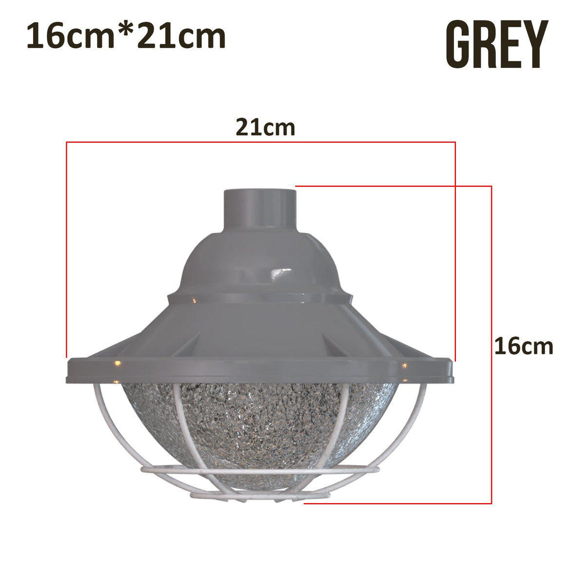 Industrial Cage Lantern Shade – 3/4 in Thread, 3 Sizes, 3 Colours - photo 3