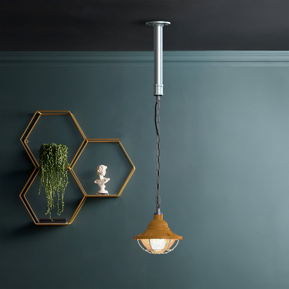 Industrial Cage Lantern Shade – 3/4 in Thread, 3 Sizes, 3 Colours - photo 8