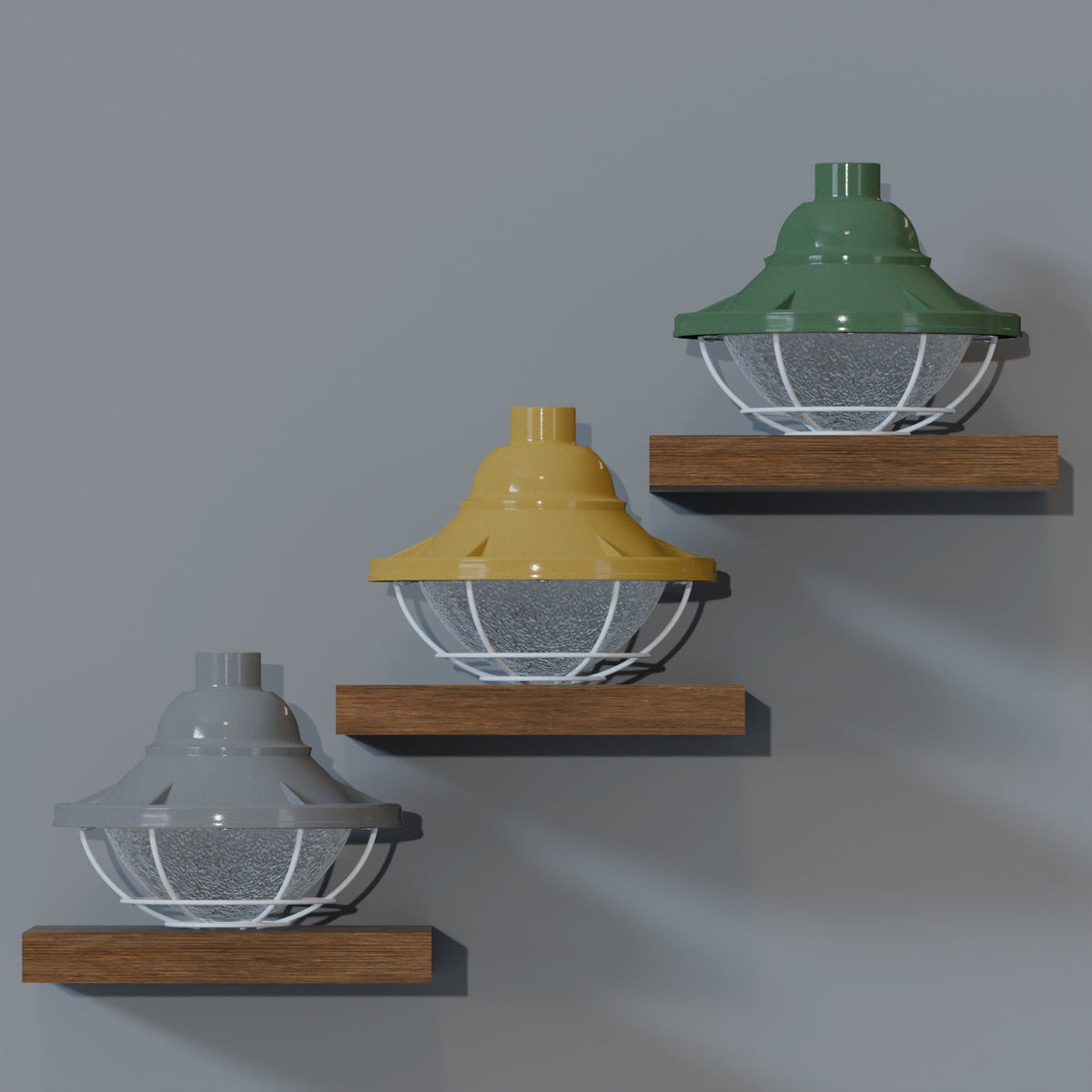 Industrial Cage Lantern Shade – 3/4 in Thread, 3 Sizes, 3 Colours - photo 9