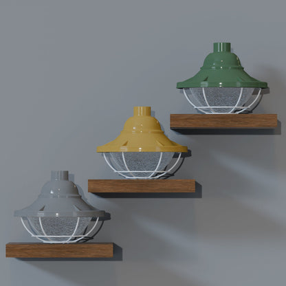 Industrial Cage Lantern Shade – 3/4 in Thread, 3 Sizes, 3 Colours - photo 9