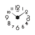 Large 3D DIY Wall Clock – Mirror Acrylic Numbers, Black or Silver - Black