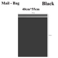 Black Mailing Bags 40 x 55 cm – Packs of 100 to 1000, Self-Seal - 40 x 55 cm, Pack of 100
