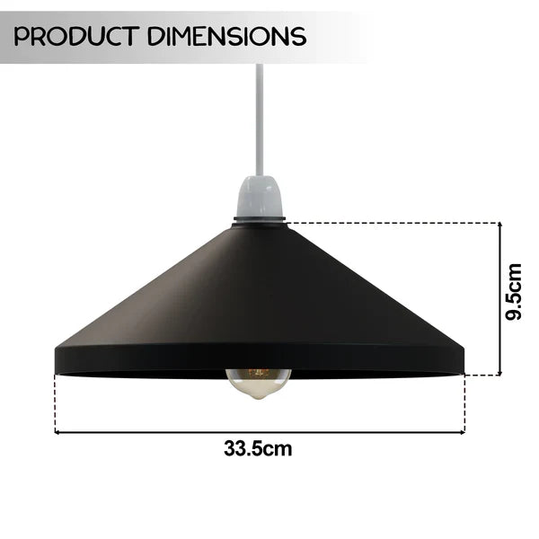 Large Cone Lamp Shade 33.5 or 36 cm – Easy Fit, 6 Colours - photo 5