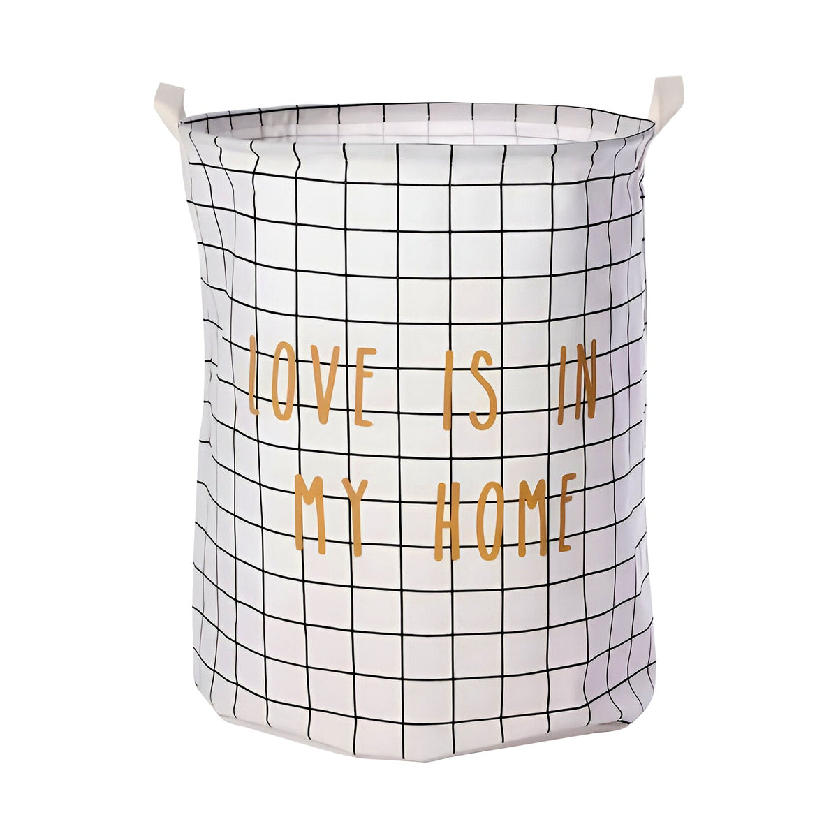 Grid Print Laundry Baskets, Pack of 3 – 'Love Is in My Home', Black or White - photo 11
