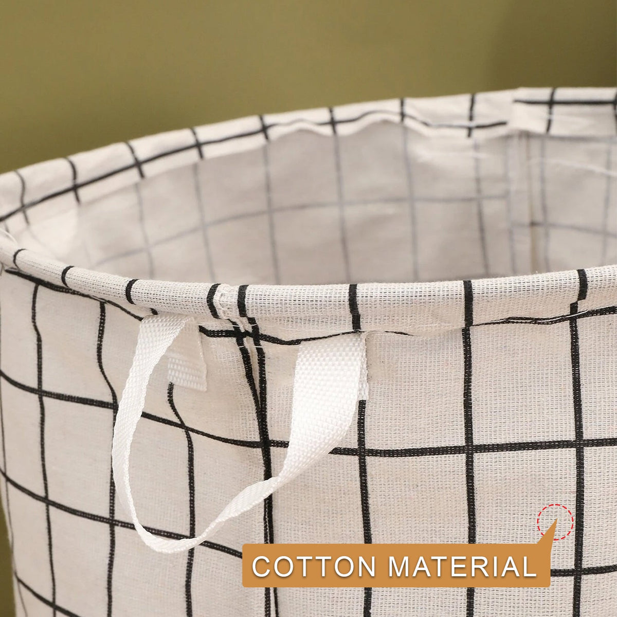Grid Print Laundry Baskets, Pack of 3 – 'Love Is in My Home', Black or White - photo 5