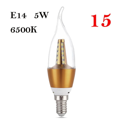 LED Candle Bulbs – E14 & B22 - Candle Warm White, E14 5W, Single