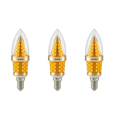 LED Candle Bulbs – E14 & B22 - Switchable Colour, E14 12W, Pack of 3