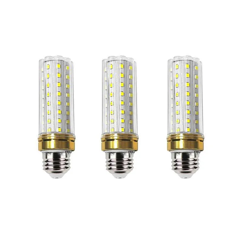 LED Corn Bulbs – E14, E27 & B22 - Cool White Corn, E27 24W, Pack of 3