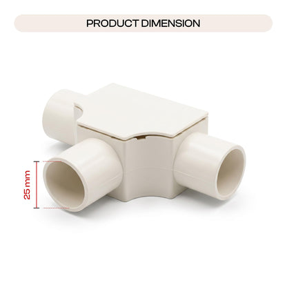PVC Inspection Conduit Tee with Cover – 20 mm & 25 mm - photo 2