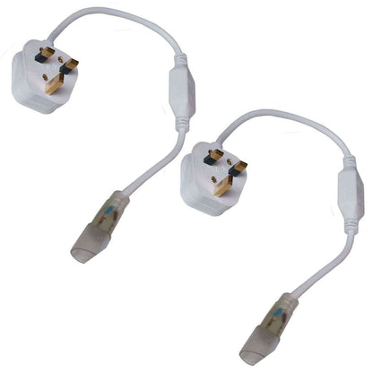 LED Neon Flex AC Power Connector – 15x16 mm & 17 mm Round - Pack of 2, 17 mm Round