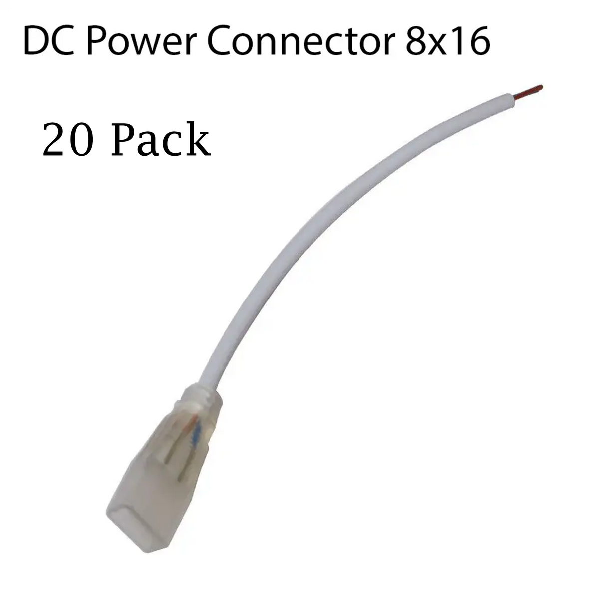 LED Neon Flex DC Power Connector - Pack of 20
