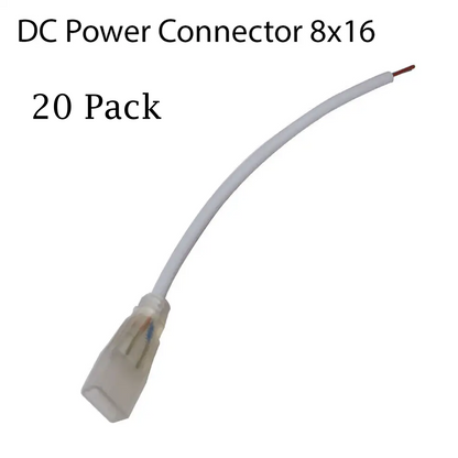 LED Neon Flex DC Power Connector - Pack of 20