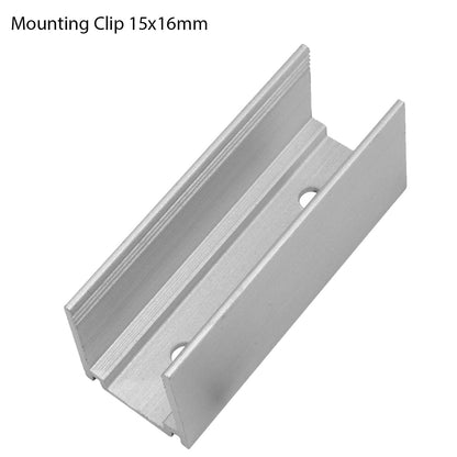 LED Neon Flex Mounting Clips – 8x16, 15x16 mm & 17 mm Round - 15 x 16 mm, Single