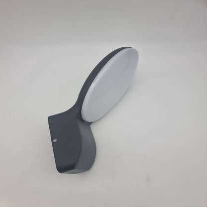 Modern Oval LED Wall Light 12W IP54 – Dark Grey, Warm White - photo 5