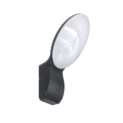 Modern Oval LED Wall Light 12W IP54 – Dark Grey, Warm White - photo 8