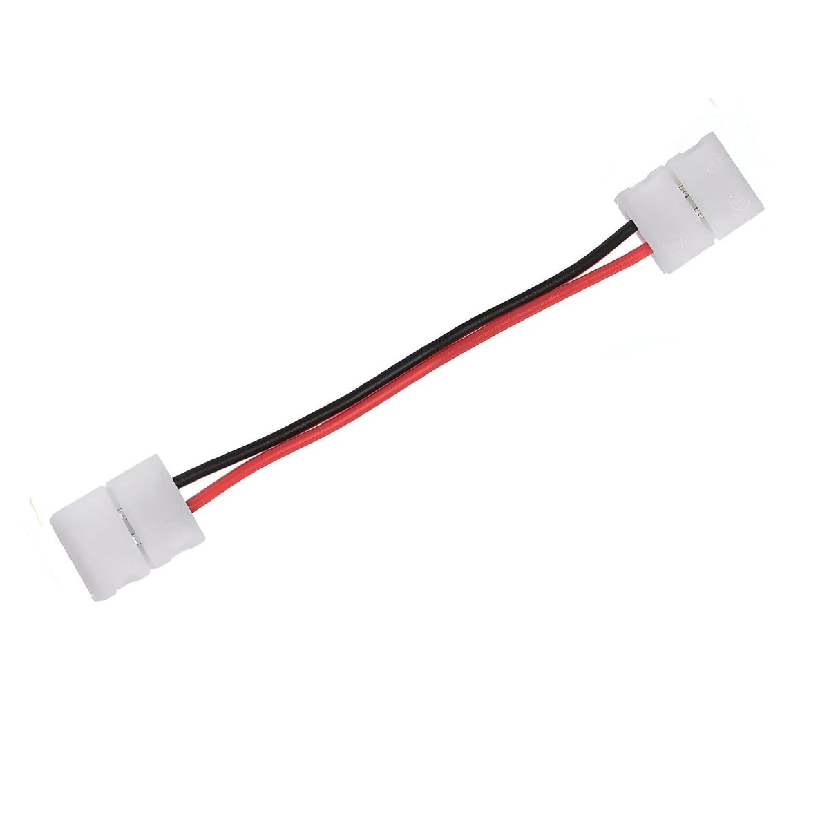 LED Strip Light Connectors – 2 & 4 Pin Clips, Splitters & DC Plug Cables - 2 Pin Clip to Clip, Pack of 5