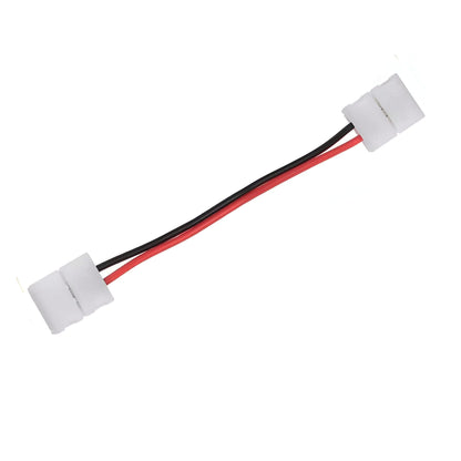 LED Strip Light Connectors – 2 & 4 Pin Clips, Splitters & DC Plug Cables - 2 Pin Clip to Clip, Pack of 5