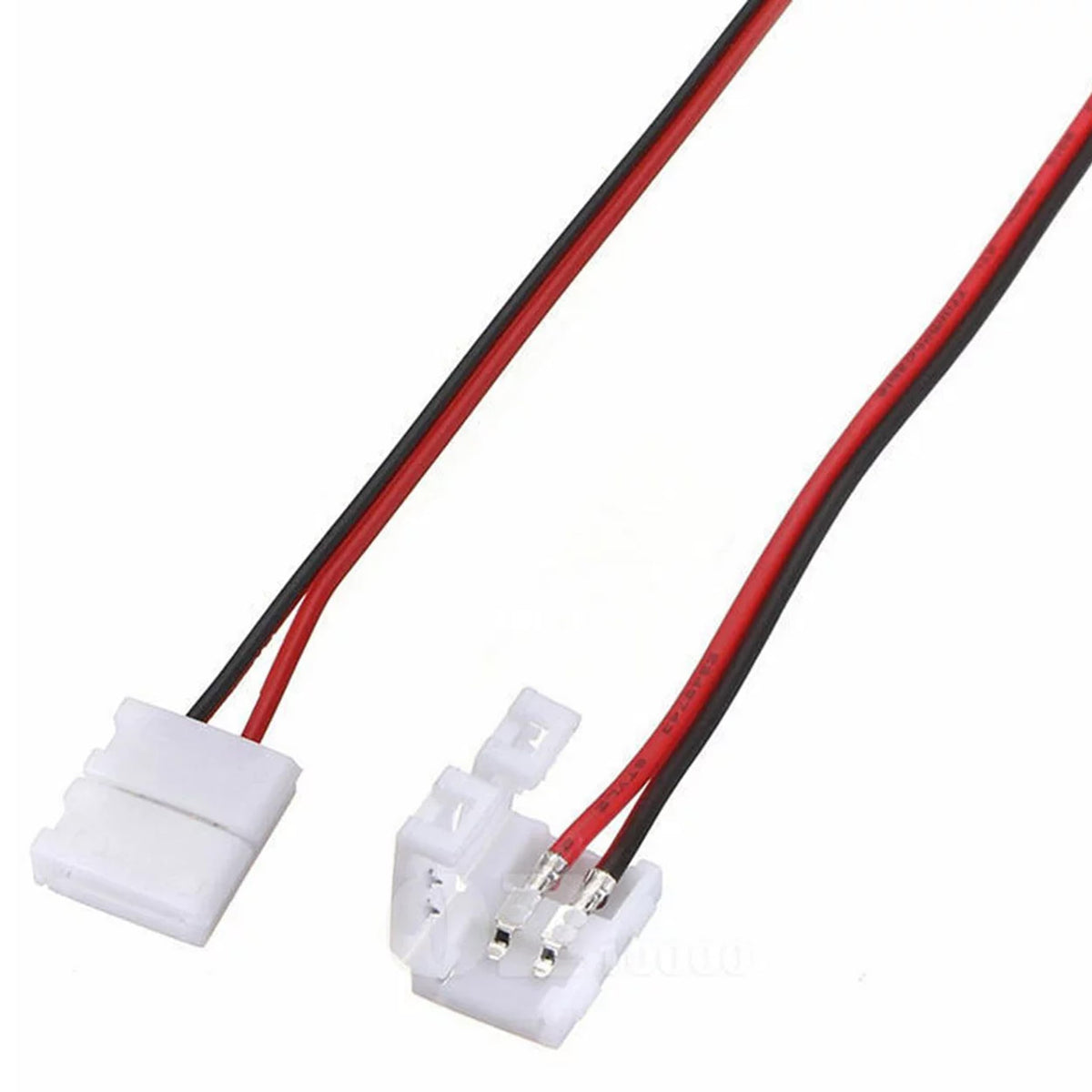 LED Strip Light Connectors – 2 & 4 Pin Clips, Splitters & DC Plug Cables - 2 Pin Female Clip, Pack of 3