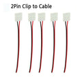 LED Strip Light Connectors – 2 & 4 Pin Clips, Splitters & DC Plug Cables - 2 Pin Female Clip, Single