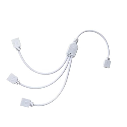 LED Strip Light Connectors – 2 & 4 Pin Clips, Splitters & DC Plug Cables - 3 Way Splitter, Pack of 2
