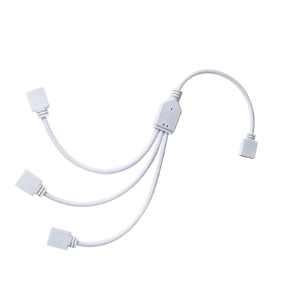 LED Strip Light Connectors – 2 & 4 Pin Clips, Splitters & DC Plug Cables - 3 Way Splitter, Pack of 3