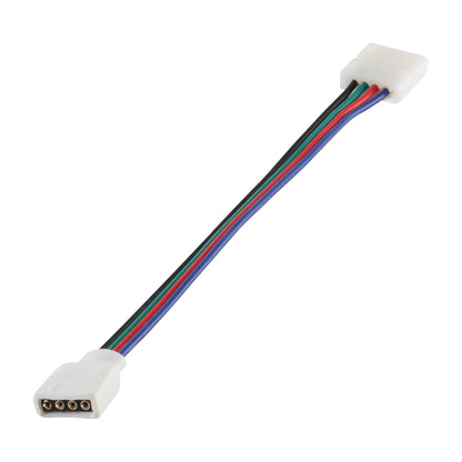 LED Strip Light Connectors – 2 & 4 Pin Clips, Splitters & DC Plug Cables - 4 Pin Clip to Clip, Pack of 3