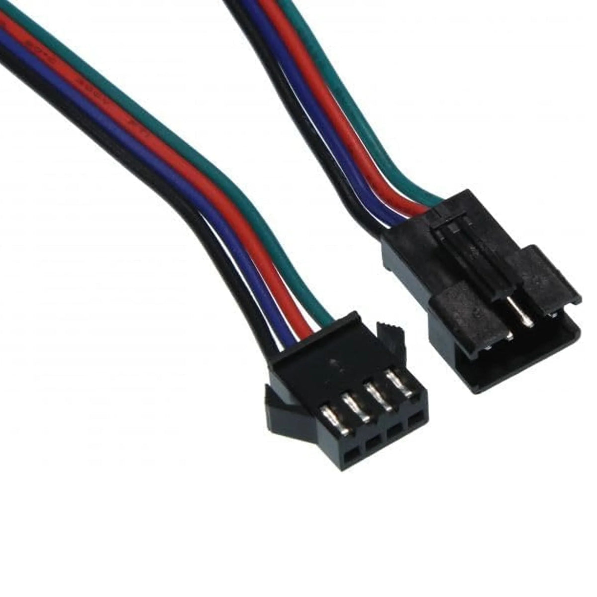 LED Strip Light Connectors – 2 & 4 Pin Clips, Splitters & DC Plug Cables - 4 Pin Male Connector, Pack of 3