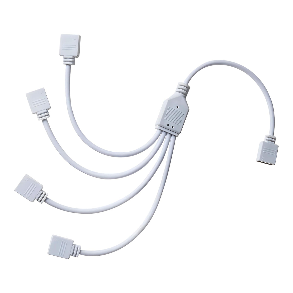 LED Strip Light Connectors – 2 & 4 Pin Clips, Splitters & DC Plug Cables - 4 Way Splitter, Pack of 2