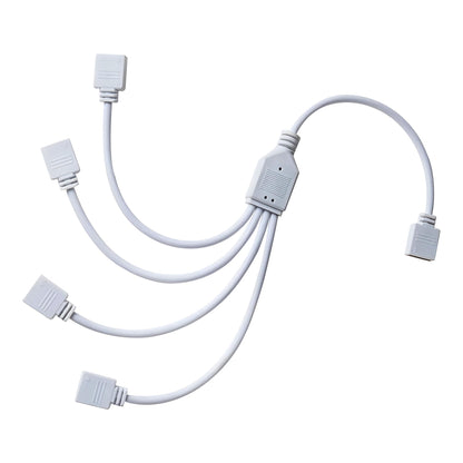 LED Strip Light Connectors – 2 & 4 Pin Clips, Splitters & DC Plug Cables - 4 Way Splitter, Pack of 2