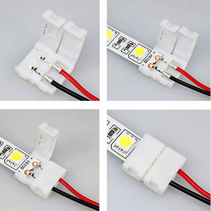 LED Strip Light Connectors – 2 & 4 Pin Clips, Splitters & DC Plug Cables - photo 2