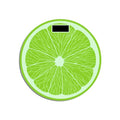 Citrus Slice Digital Bathroom Scale – Green Lemon or Orange, 180 kg - Green Lemon