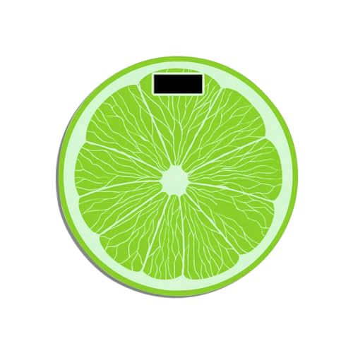 Citrus Slice Digital Bathroom Scale – Green Lemon or Orange, 180 kg - Green Lemon