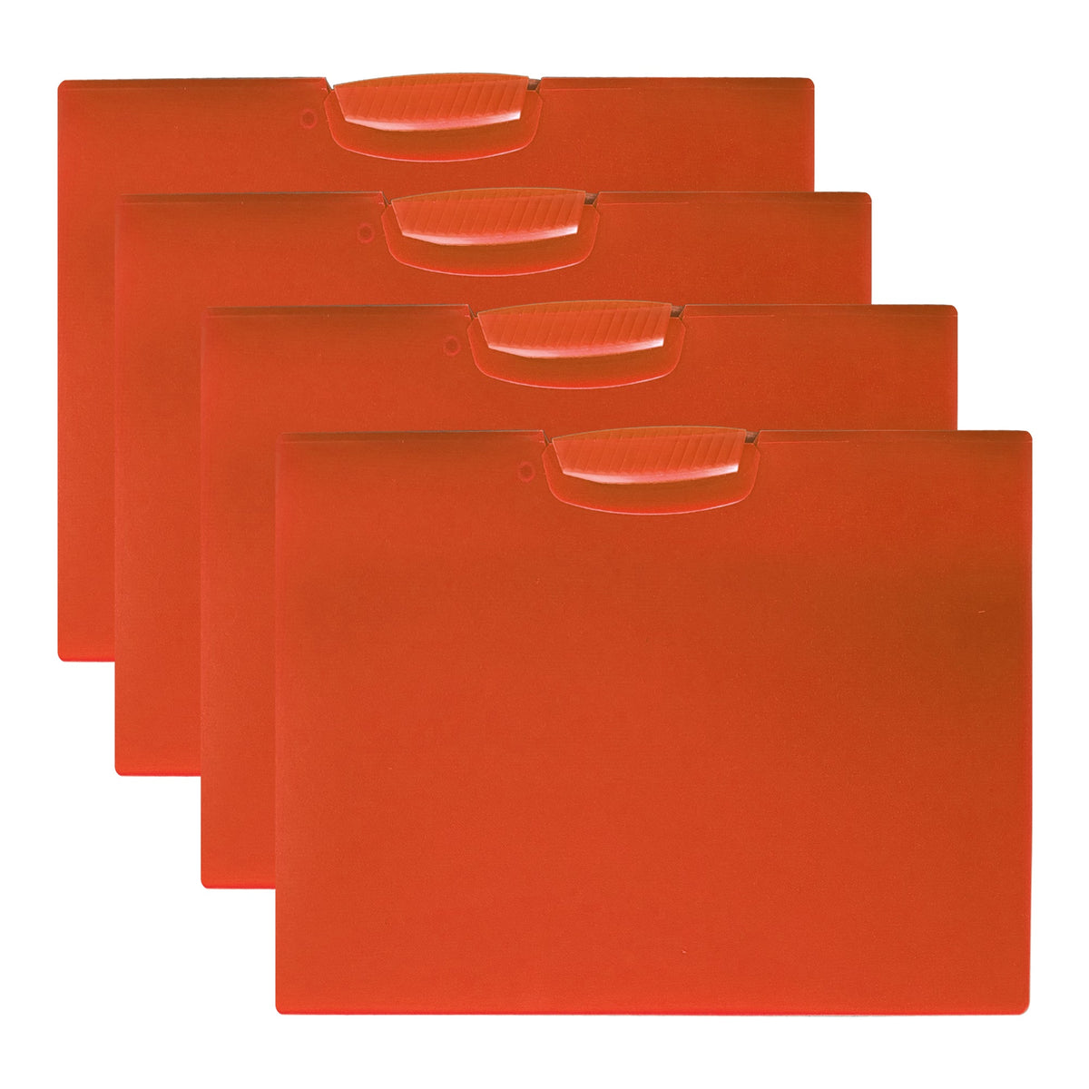 A4 Swing Clip Report Covers – Pack of 4, Blue, Green, Orange or Yellow - Orange