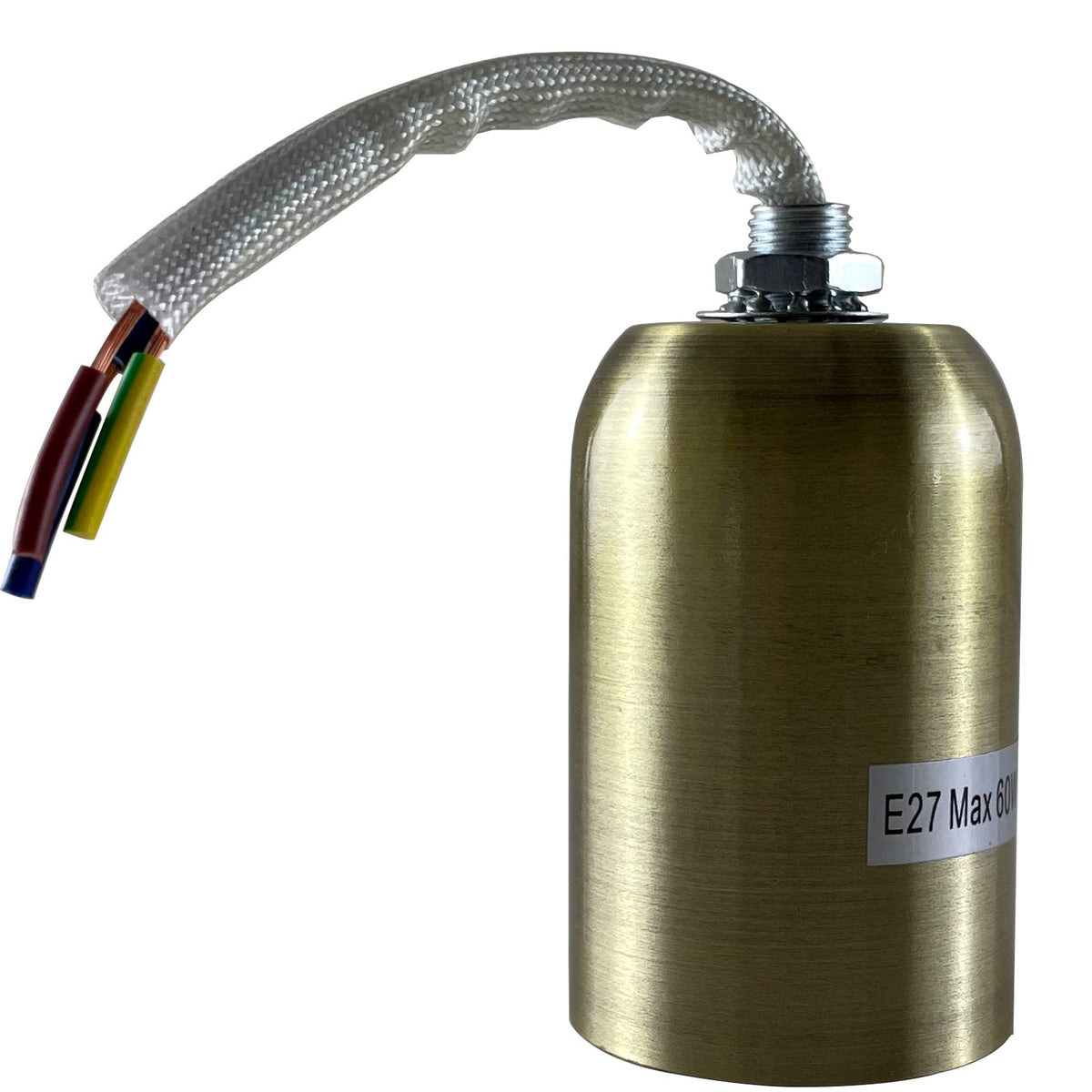 Dome E27 Lamp Holder – Max 60W, 6 Metal Finishes - Green Brass, Standard, Single