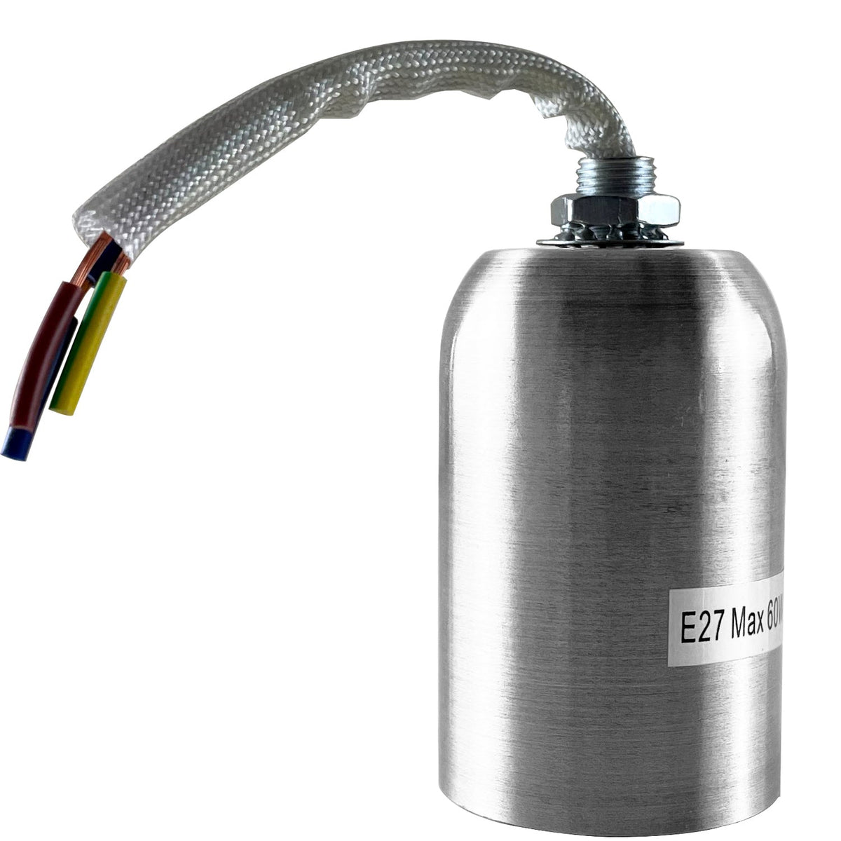 Dome E27 Lamp Holder – Max 60W, 6 Metal Finishes - Satin Nickel, Standard, Single