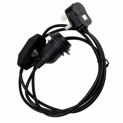 Plug-In Lamp Holder Cable – E27, On/Off Switch, 2 m, UK Plug - photo 9