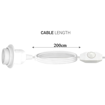Plug-In Lamp Holder Cable – E27, On/Off Switch, 2 m, UK Plug - photo 10