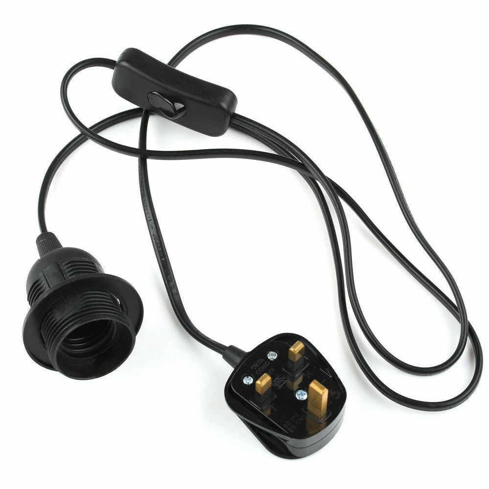 Plug-In Lamp Holder Cable – E27, On/Off Switch, 2 m, UK Plug - photo 12