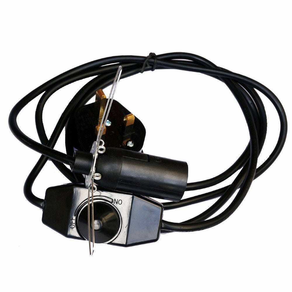 Plug-In Lamp Holder Cable – E27, On/Off Switch, 2 m, UK Plug - photo 4