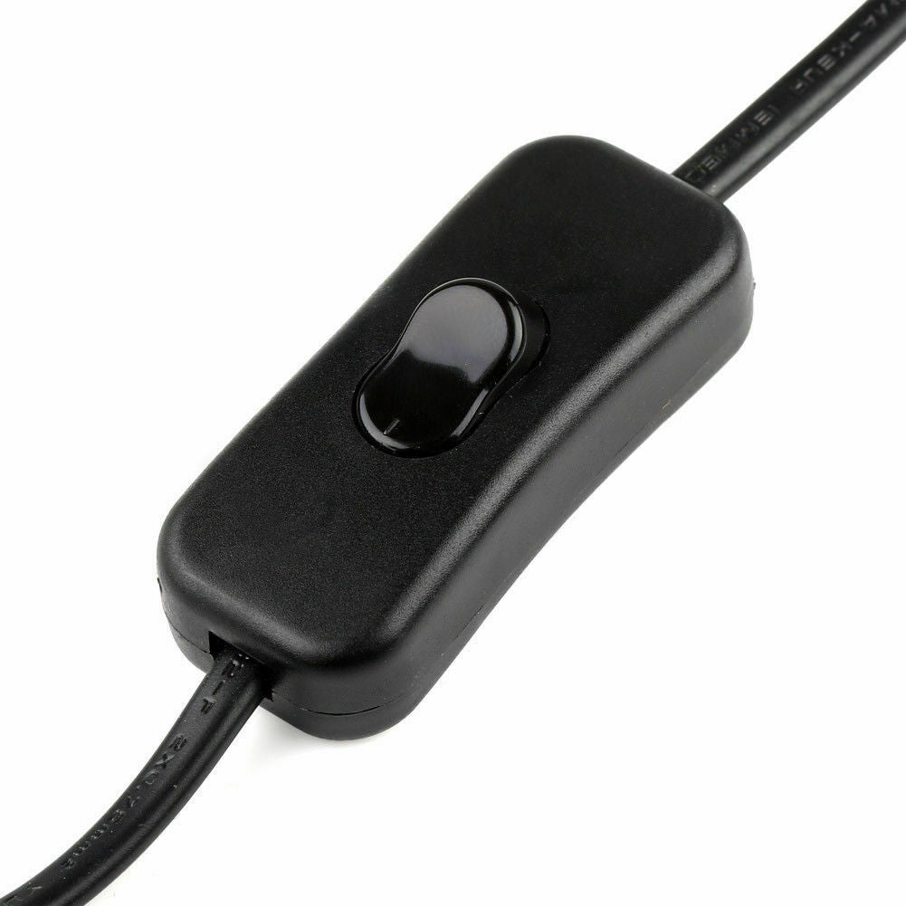 Plug-In Lamp Holder Cable – E27, On/Off Switch, 2 m, UK Plug - Black, No Shade, Without Bulb