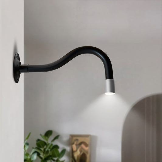 Gooseneck LED Wall Light – Black or White, Cool White - photo 2