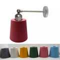 Long Swivel Arm Wall Light with Shade – Copper, Green Brass, Rose Gold, Satin Nickel