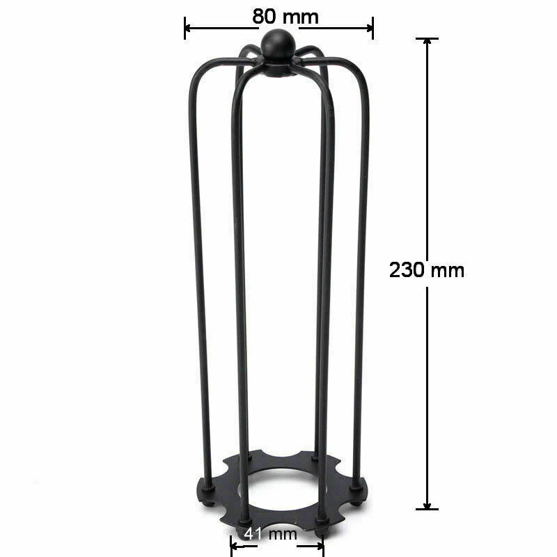 Long Tube Cage Lamp Shade 23 cm – Easy Fit, 10 Colours - photo 2