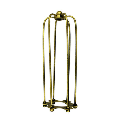 Long Tube Cage Lamp Shade 23 cm – Easy Fit, 10 Colours - Brushed Brass, with Reducer Ring, Single