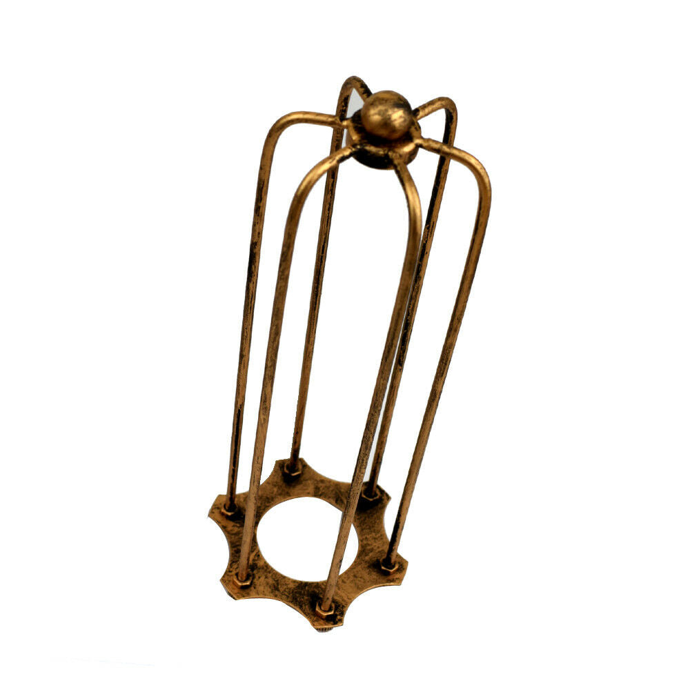 Long Tube Cage Lamp Shade 23 cm – Easy Fit, 10 Colours - Brushed Copper, with Reducer Ring, Single