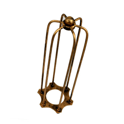 Long Tube Cage Lamp Shade 23 cm – Easy Fit, 10 Colours - Brushed Copper, with Reducer Ring, Single