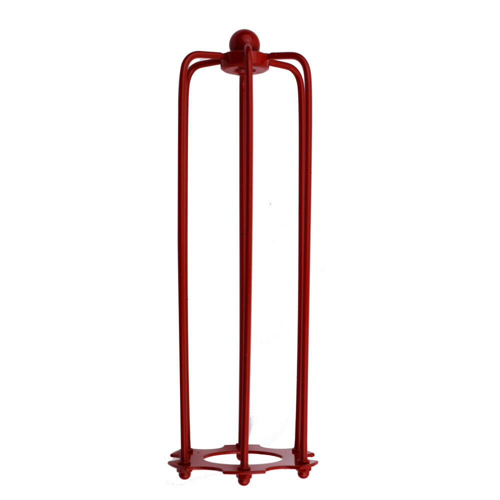 Long Tube Cage Lamp Shade 23 cm – Easy Fit, 10 Colours - Red, with Reducer Ring, Single