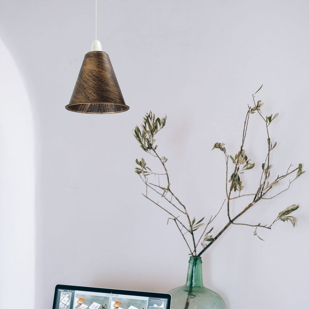Long Cone Lamp Shade 18 cm – Easy Fit, 4 Industrial Finishes - photo 2