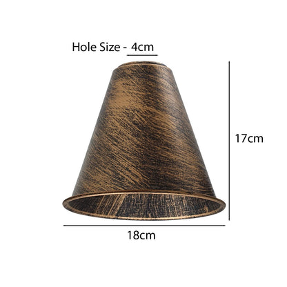 Long Cone Lamp Shade 18 cm – Easy Fit, 4 Industrial Finishes - photo 3